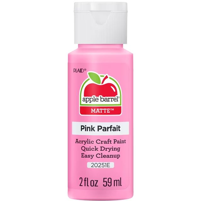 Apple Barrel Matte Acrylic Craft Paint, 2oz bottles Pink Parfait Apple Barrel Matte Acrylic Craft Paint, 2oz bottles Pink Parfait