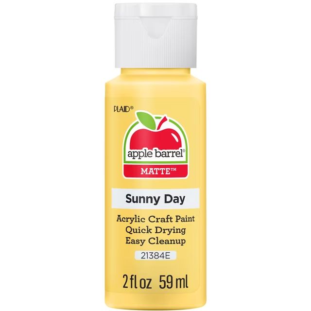 Apple Barrel Matte Acrylic Craft Paint, 2oz bottles     Sunny Day