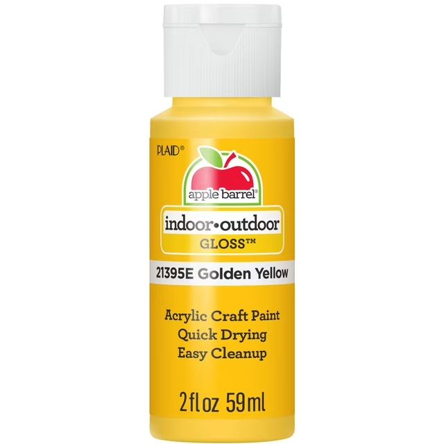 Apple Barrel Gloss Acrylic Craft Paint, 2oz bottles     Golden Yellow