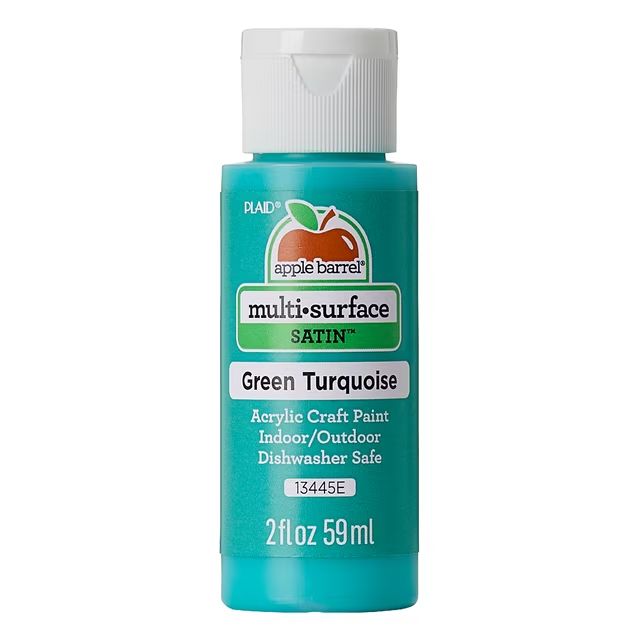 Apple Barrel Multi-Surface Acrylic Craft Paint, 2oz bottles Green Turquoise Apple Barrel Multi-Surface Acrylic Craft Paint, 2oz bottles Green Turquoise