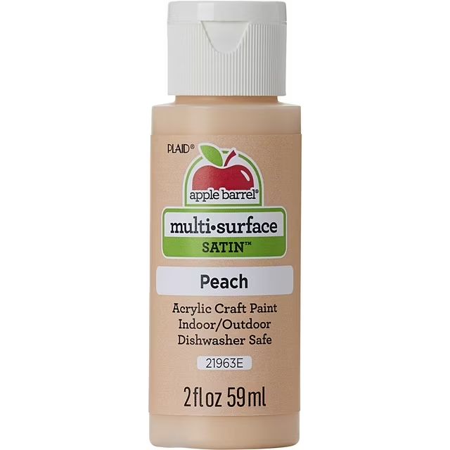 Apple Barrel Multi-Surface Acrylic Craft Paint, 2oz bottles     Peach