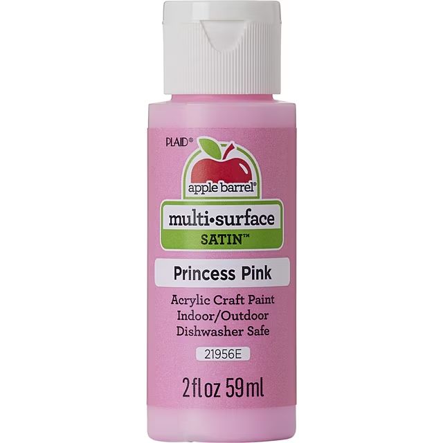 Apple Barrel Multi-Surface Acrylic Craft Paint, 2oz bottles Princess Pink Apple Barrel Multi-Surface Acrylic Craft Paint, 2oz bottles Princess Pink