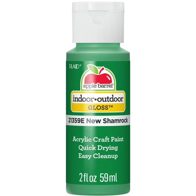 Apple Barrel Gloss Acrylic Craft Paint, 2oz bottles New Shamrock Apple Barrel Gloss Acrylic Craft Paint, 2oz bottles New Shamrock