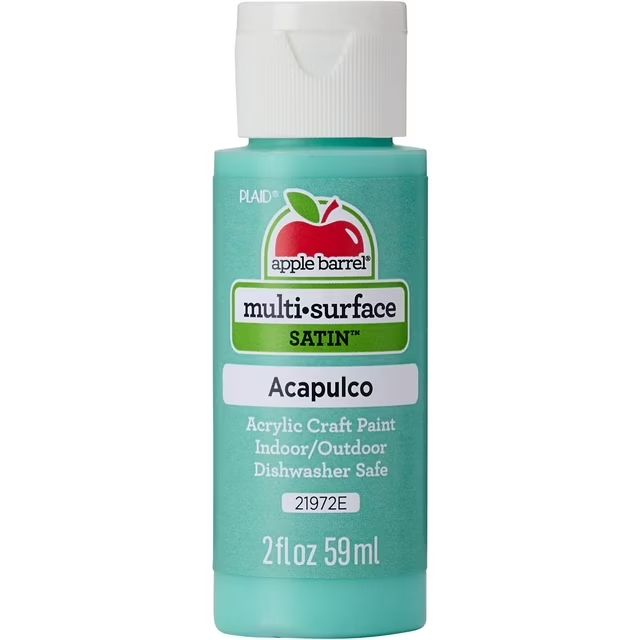 Apple Barrel Multi-Surface Acrylic Craft Paint, 2oz bottles Acapulco Apple Barrel Multi-Surface Acrylic Craft Paint, 2oz bottles Acapulco