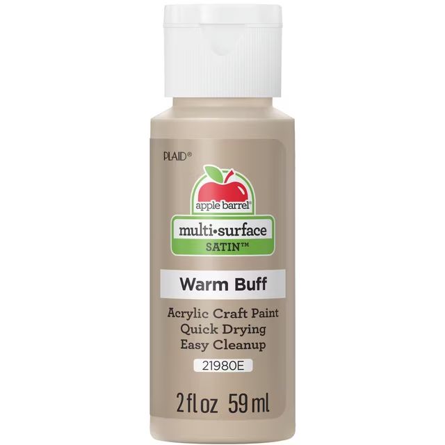 Apple Barrel Multi-Surface Acrylic Craft Paint, 2oz bottles     Warm Buff