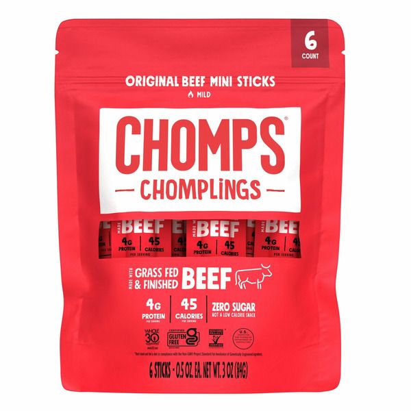 Chomps Chomplings Mini Meat Sticks 6ct - Beef