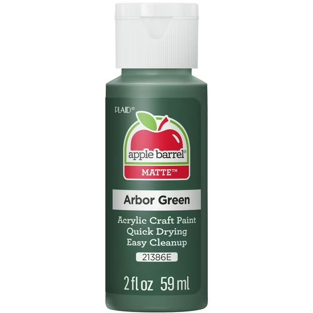 Apple Barrel Matte Acrylic Craft Paint, 2oz bottles Arbor Green Apple Barrel Matte Acrylic Craft Paint, 2oz bottles Arbor Green