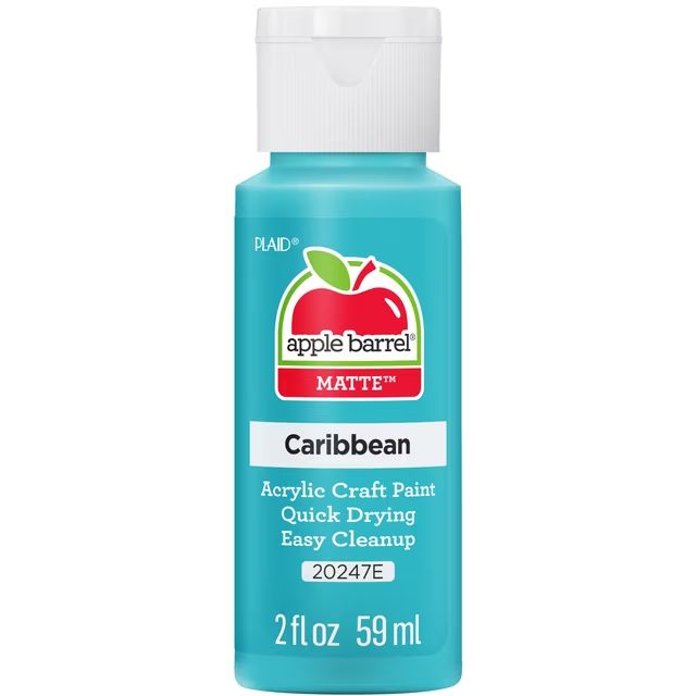 Apple Barrel Matte Acrylic Craft Paint, 2oz bottles Caribbean Apple Barrel Matte Acrylic Craft Paint, 2oz bottles Caribbean