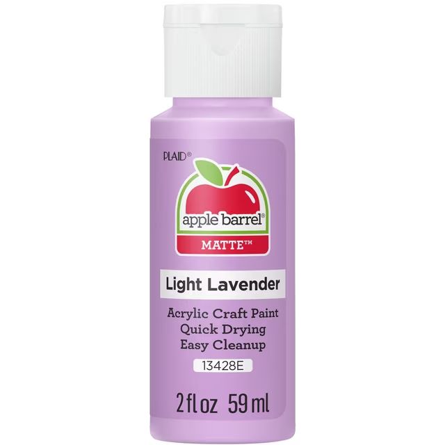 Apple Barrel Matte Acrylic Craft Paint, 2oz bottles Light Lavender Apple Barrel Matte Acrylic Craft Paint, 2oz bottles Light Lavender