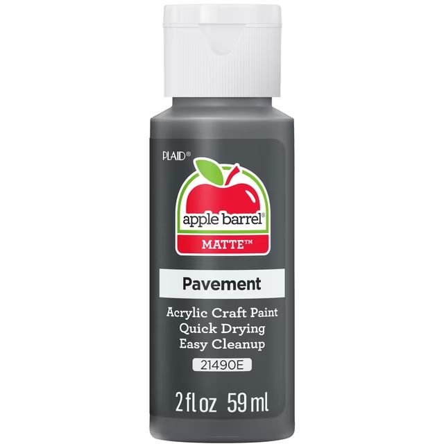 Apple Barrel Matte Acrylic Craft Paint, 2oz bottles Pavement Apple Barrel Matte Acrylic Craft Paint, 2oz bottles Pavement