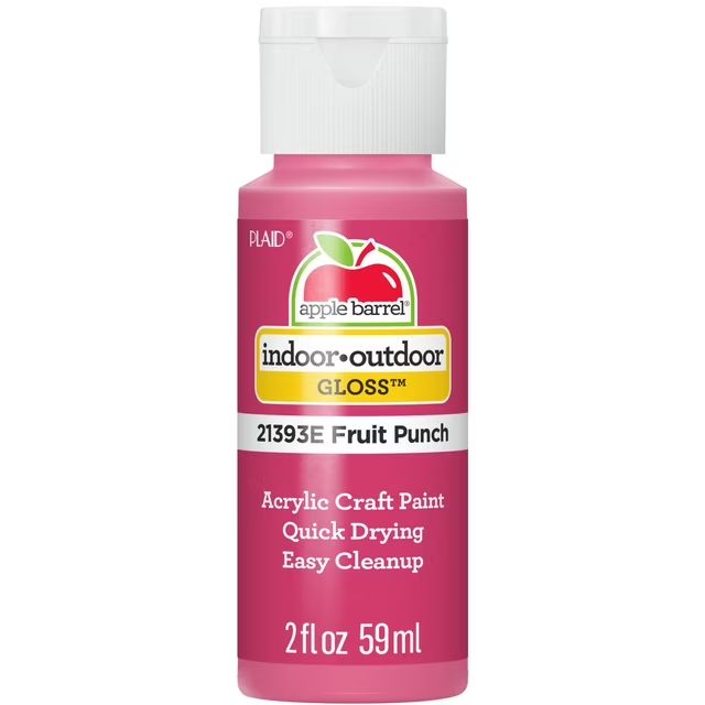 Apple Barrel Gloss Acrylic Craft Paint, 2oz bottles Fruit Punch Apple Barrel Gloss Acrylic Craft Paint, 2oz bottles Fruit Punch