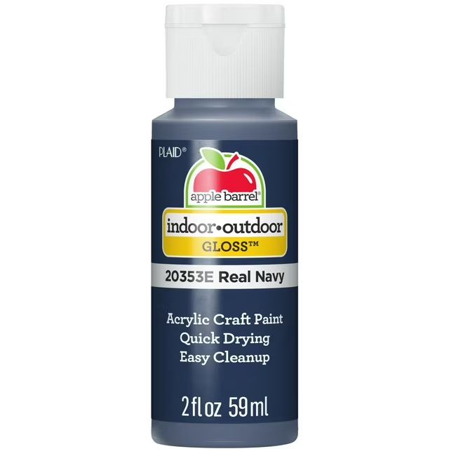 Apple Barrel Gloss Acrylic Craft Paint, 2oz bottles Real Navy Apple Barrel Gloss Acrylic Craft Paint, 2oz bottles Real Navy