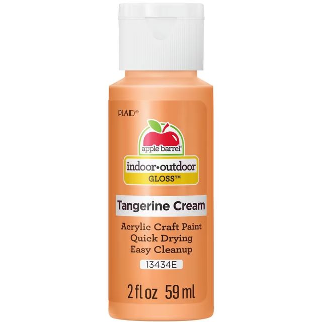Apple Barrel Gloss Acrylic Craft Paint, 2oz bottles Tangerine Cream Apple Barrel Gloss Acrylic Craft Paint, 2oz bottles Tangerine Cream