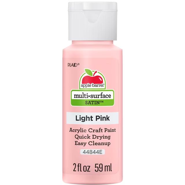 Apple Barrel Multi-Surface Acrylic Craft Paint, 2oz bottles Light Pink Apple Barrel Multi-Surface Acrylic Craft Paint, 2oz bottles Light Pink