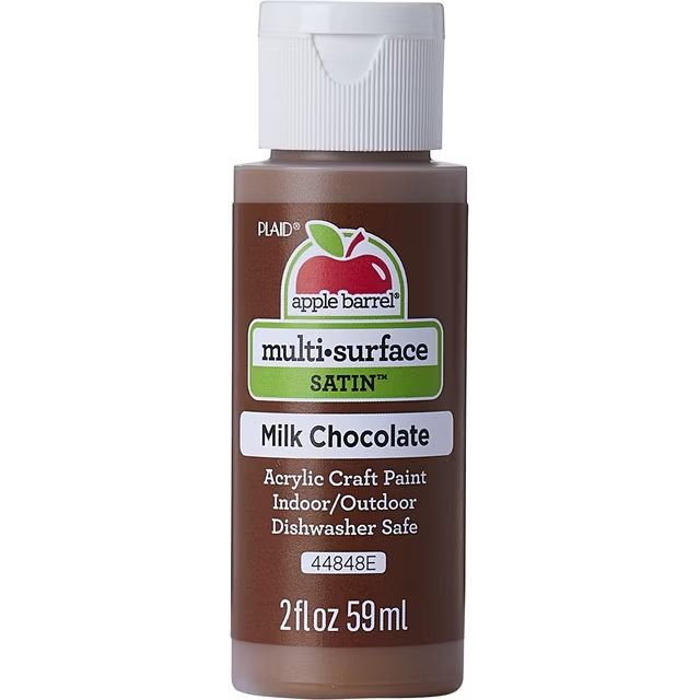 Apple Barrel Multi-Surface Acrylic Craft Paint, 2oz bottles     Milk Chocolate
