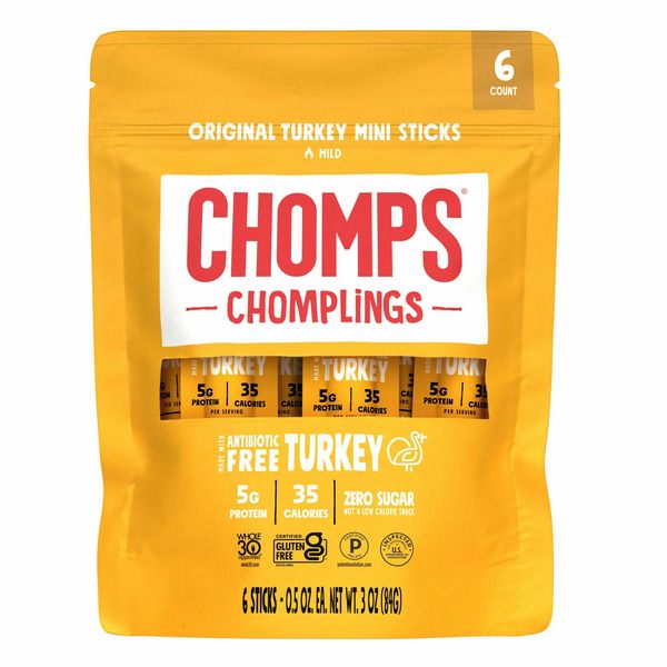 Chomps Chomplings Mini Meat Sticks 6ct - Turkey