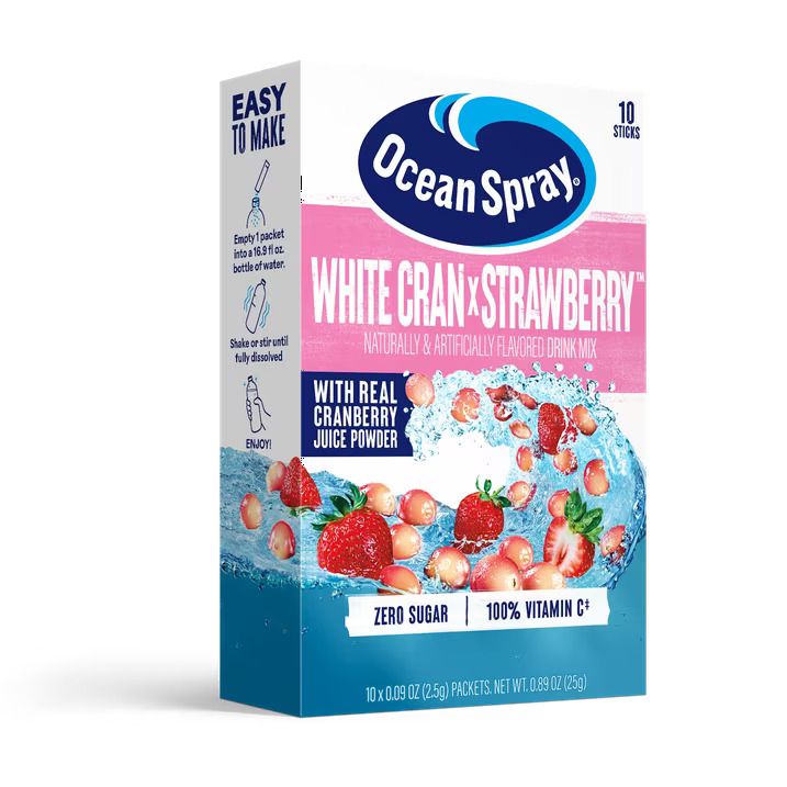 Ocean Spray Drink Mix 10ct - White Cran Strawberry