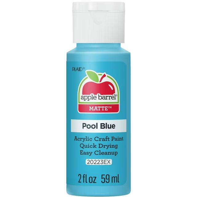 Apple Barrel Matte Acrylic Craft Paint, 2oz bottles     Pool Blue