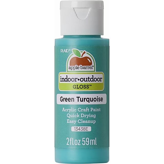 Apple Barrel Gloss Acrylic Craft Paint, 2oz bottles Green Turquoise Apple Barrel Gloss Acrylic Craft Paint, 2oz bottles Green Turquoise