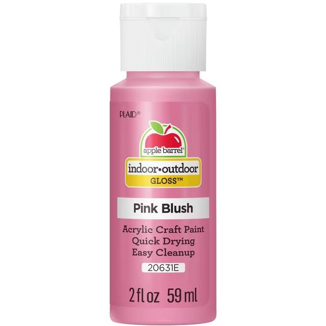 Apple Barrel Gloss Acrylic Craft Paint, 2oz bottles Pink Blush Apple Barrel Gloss Acrylic Craft Paint, 2oz bottles Pink Blush