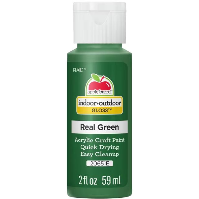 Apple Barrel Gloss Acrylic Craft Paint, 2oz bottles     Real Green