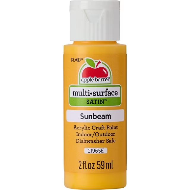 Apple Barrel Multi-Surface Acrylic Craft Paint, 2oz bottles Sunbeam Apple Barrel Multi-Surface Acrylic Craft Paint, 2oz bottles Sunbeam