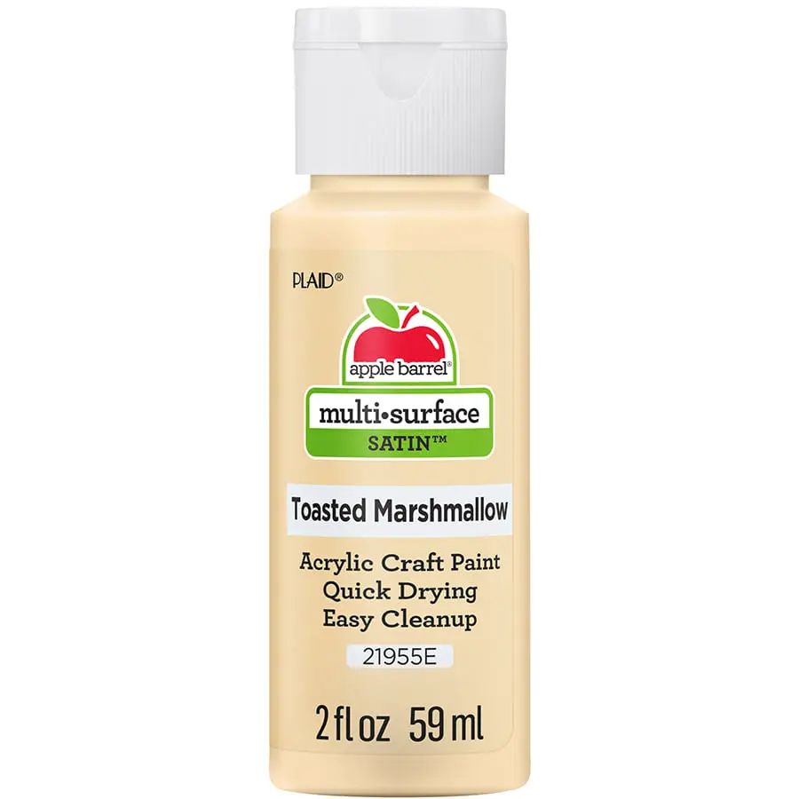 Apple Barrel Multi-Surface Acrylic Craft Paint, 2oz bottles Toasted Marshmallow Apple Barrel Multi-Surface Acrylic Craft Paint, 2oz bottles Toasted Marshmallow