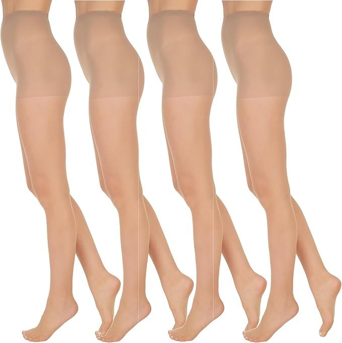 L’eggs Everyday Reinforced Panty Sheer Toe 100% Nylon Pantyhose 4ct