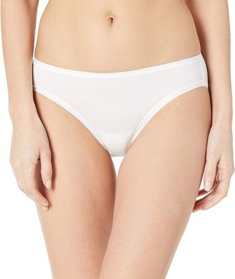 Women’s White Cotton Bikini Brief Underwear 6ct