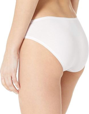 Women’s White Cotton Bikini Brief Underwear 6ct
