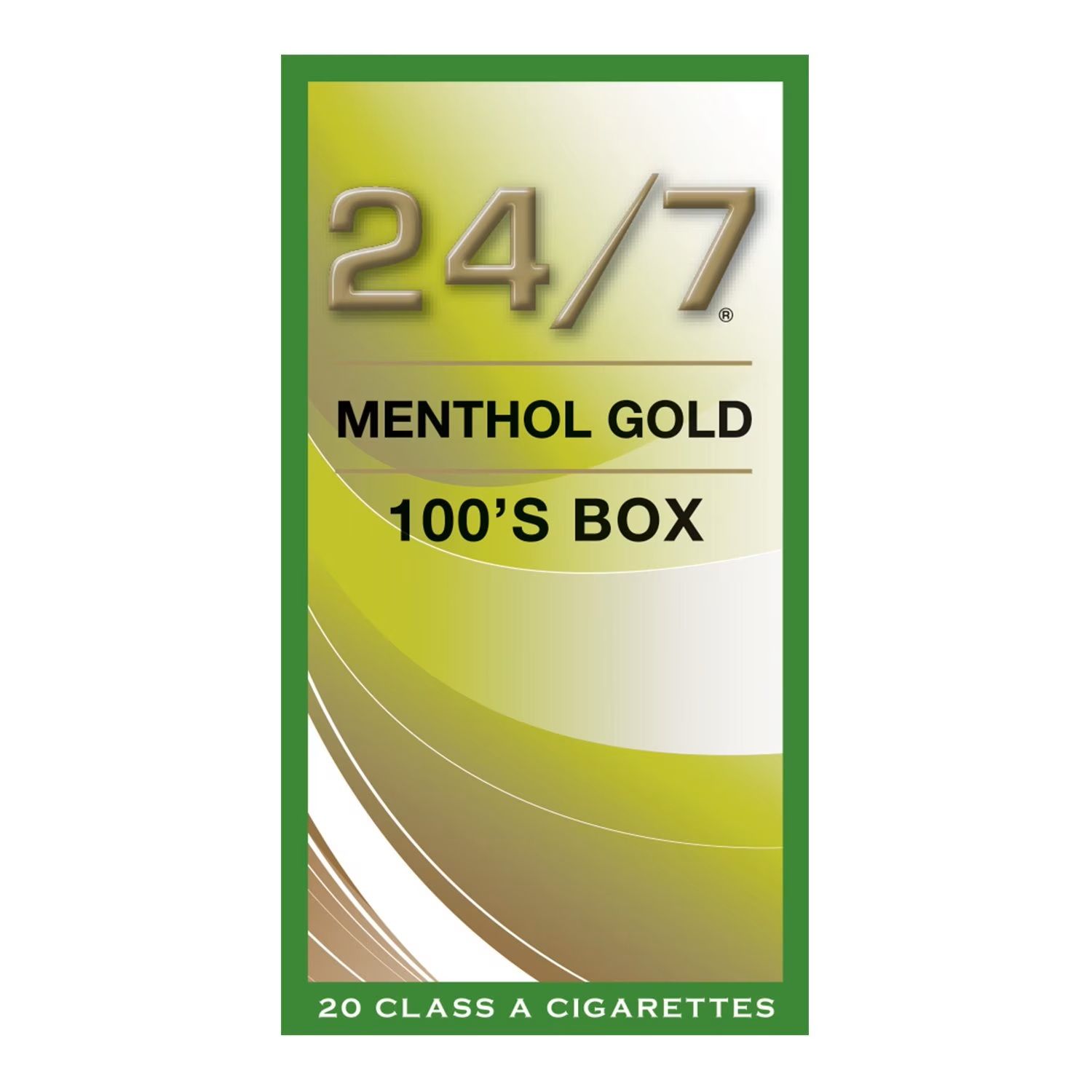 24/7 Menthol Gold 100's Pack