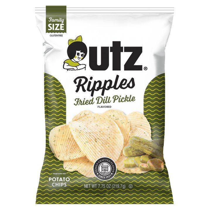 Utz Family Size - Ripples Fried Dill Pickle
