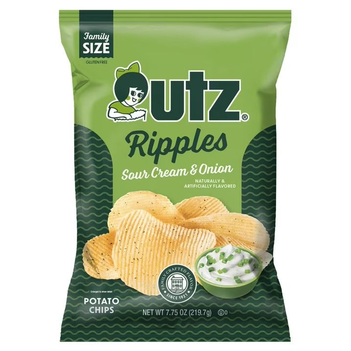 Utz Family Size - Ripples Sour Cream &amp; Onion