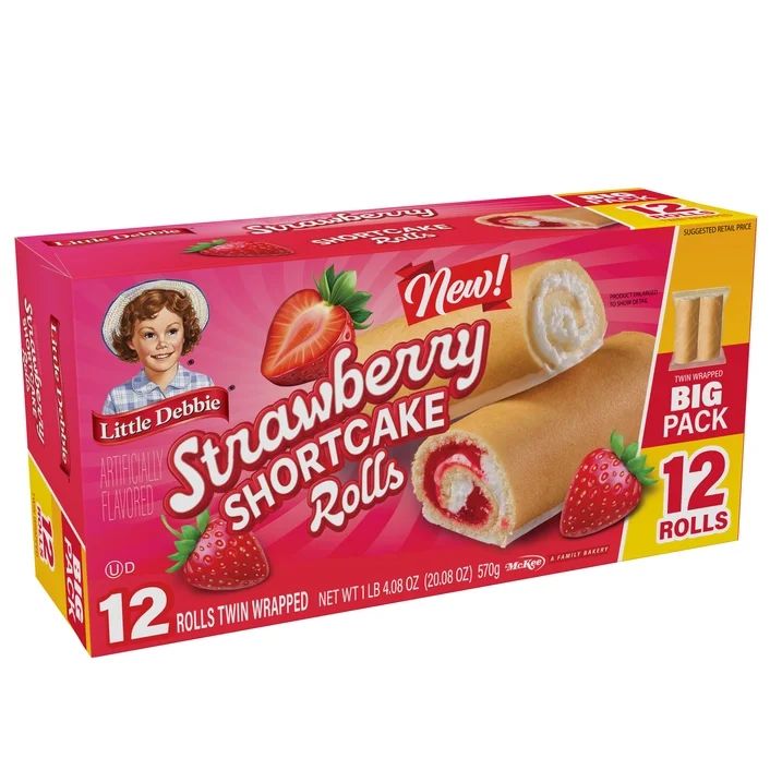 Little Debbies - Strawberry Shortcake Rolls Big Pack 12ct Little Debbies - Strawberry Shortcake Rolls Big Pack 12ct