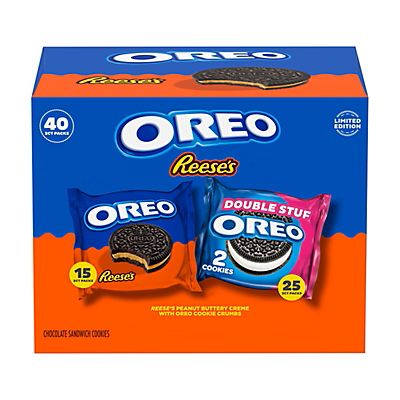 Oreo Reese's Variety Box 40ct (25 Double Stuf Oreo 2ct,           15 Reese's 2ct)