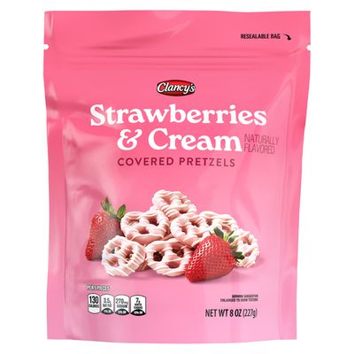 Clancy's     Strawberries &amp; Cream Covered Pretzels