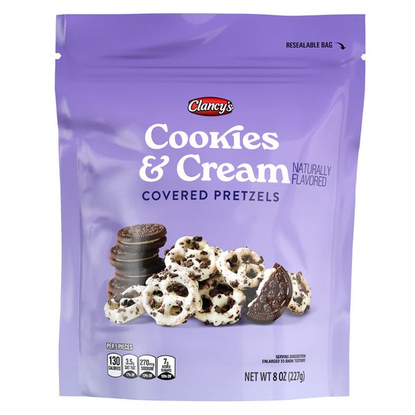Clancy's     Cookies &amp; Cream Covered Pretzels
