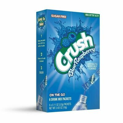 Crush 6ct - sugar free (add to 16.9oz water)     Blue Razz Slush