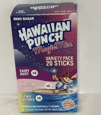 Hawaiian Punch Singles-to-Go (add to 16.9oz water) Magic Mix Variety Pack 20ct Hawaiian Punch Singles-to-Go (add to 16.9oz water) Magic Mix Variety Pack 20ct