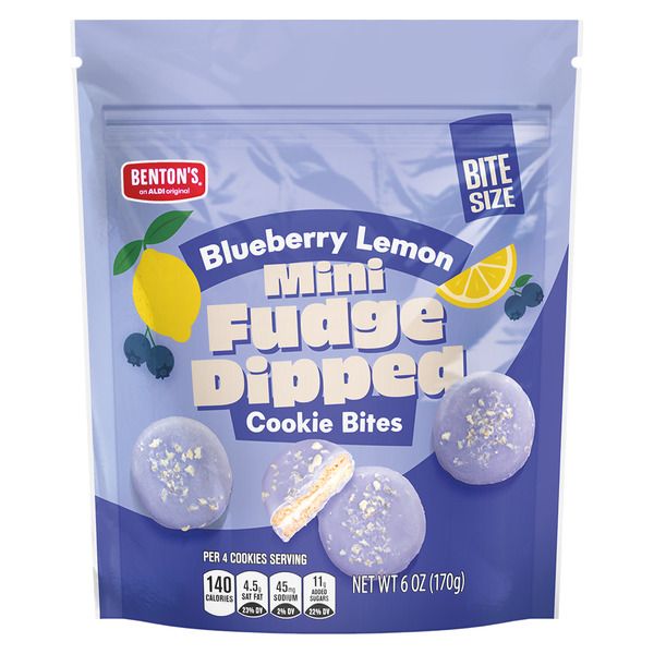 Benton's Mini Fudge Dipped Cookie Bites - Blueberry Lemon