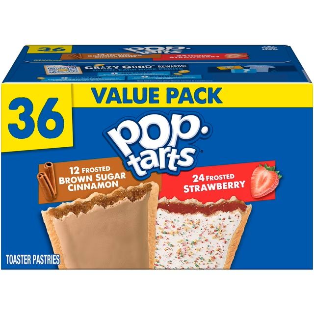 Pop Tarts 36ct Value Pack (12 Brown Sugar Cinnamon &amp; 24 Strawberry)