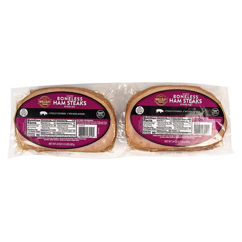 Wellsley Farms Boneless Ham Steaks 24oz