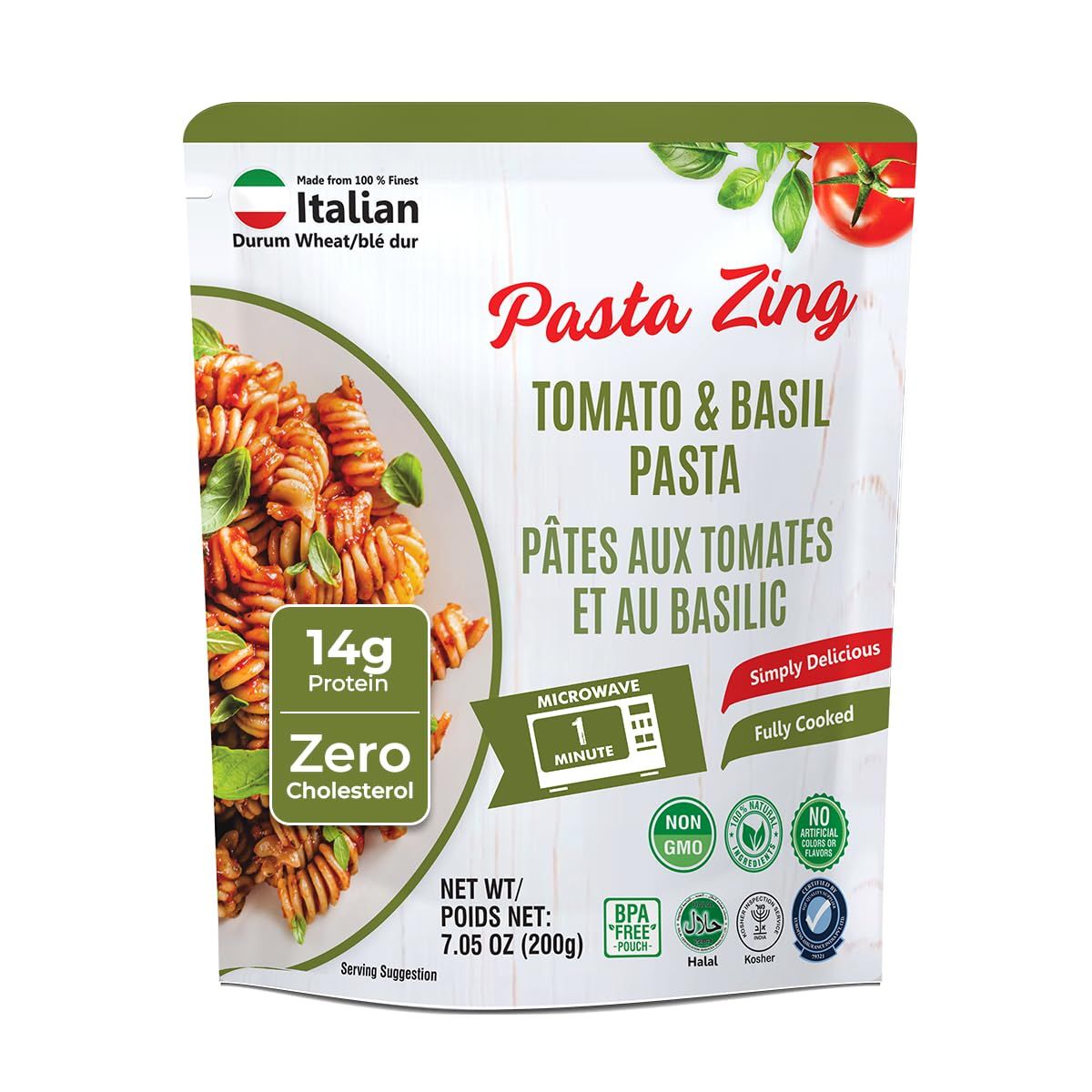 Pasta Zing Heat & Eat Microwavable Pouch - Tomato & Basil Pasta Pasta Zing Heat & Eat Microwavable Pouch - Tomato & Basil Pasta