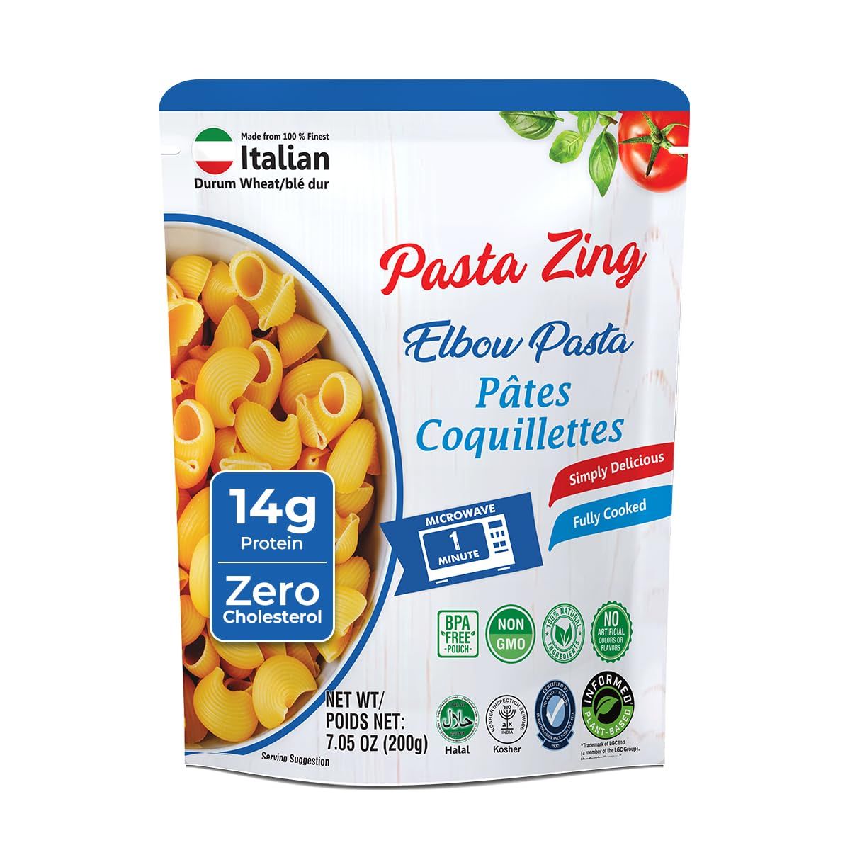 Pasta Zing Heat &amp; Eat Microwavable Pouch - Elbow Pasta