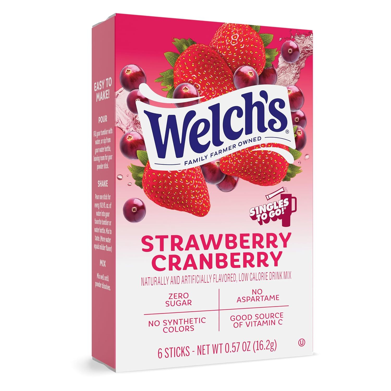 Welch's 6ct - (add to 16.9oz water) Strawberry Cranberry Welch's 6ct - (add to 16.9oz water) Strawberry Cranberry