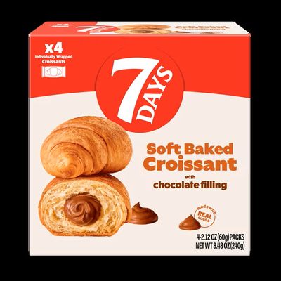 7 Days Soft Baked Croissant 4ct - Chocolate 7 Days Soft Baked Croissant 4ct - Chocolate