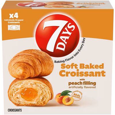 7 Days Soft Baked Croissant 4ct - Peach 7 Days Soft Baked Croissant 4ct - Peach