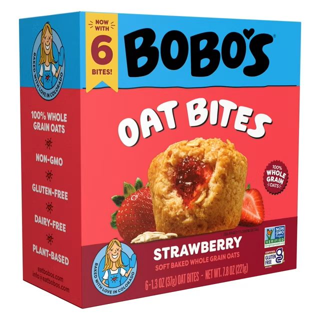 Bobo's Strawberry Stuff'd Oat Bites 6ct Bobo's Strawberry Stuff'd Oat Bites 6ct