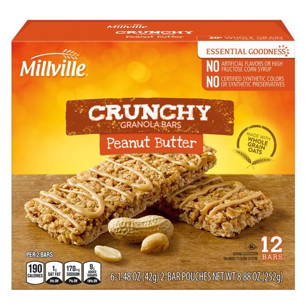 Granola Bars Crunchy 12ct - Peanut Butter