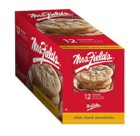 Mrs Fields White Chunk Macadamia 12ct Mrs Fields White Chunk Macadamia 12ct